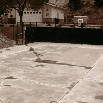 impermeabilizacao de Quadra - Antes